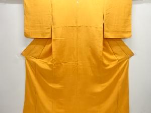 重ね亀甲織り出し一つ紋色無地着物